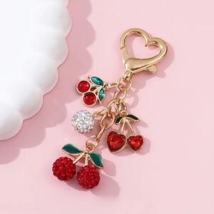 Cherry Bag Charm Keychain